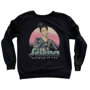 Selena Quintanilla-Perez Dreaming of You Crew Neck Black Sweatshirt L